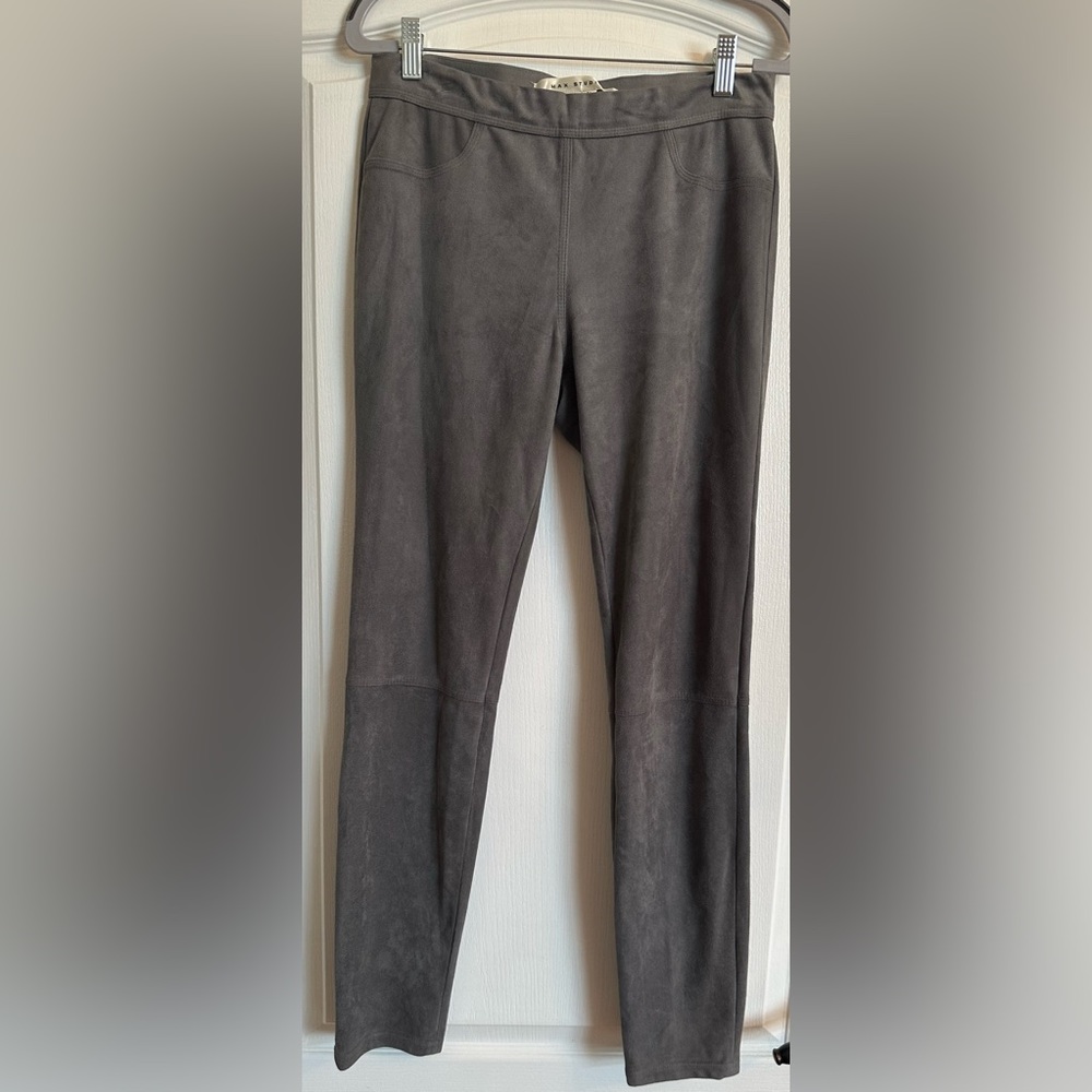 Faux suede pants